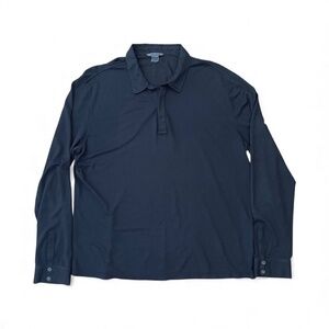 John Varvatos Men's Silk Blend Long Sleeve Henley Shirt